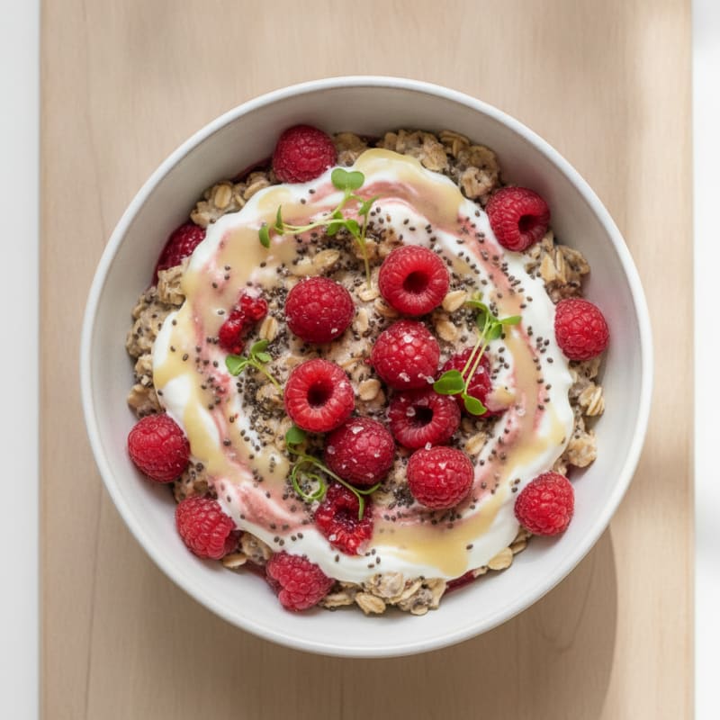 Raspberry Chia Overnight Oats