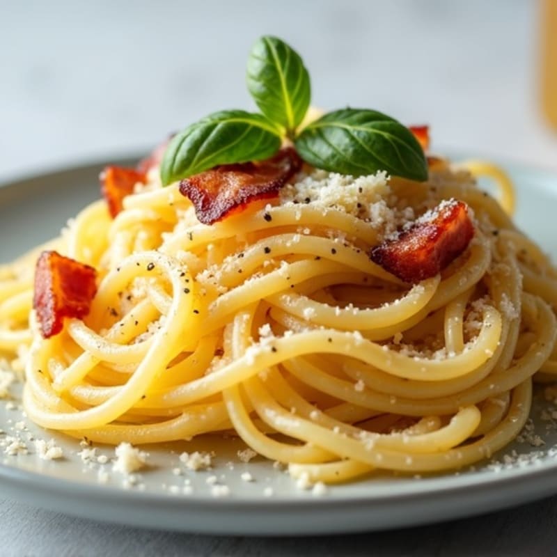 Creamy Turkey Bacon Spaghetti Squash Carbonara