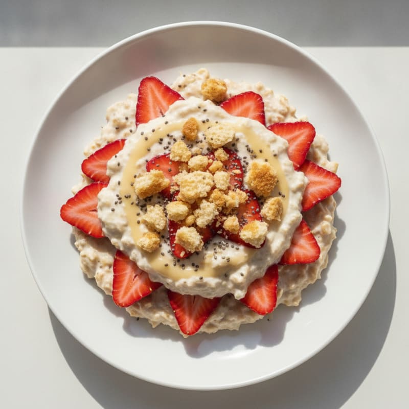 Strawberry Shortcake Overnight Oats