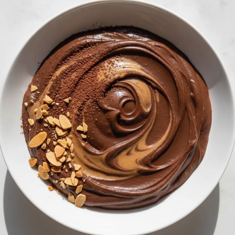 Silky Chocolate Protein Pudding with Almond Butter
