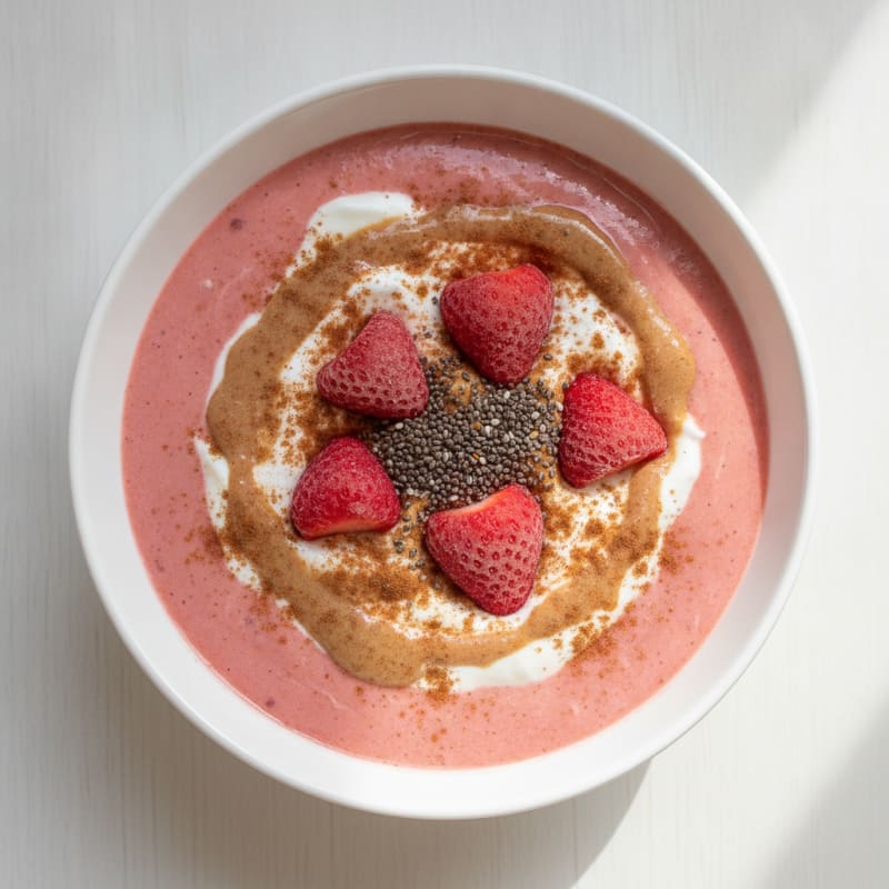 Strawberry Almond Protein Smoothie