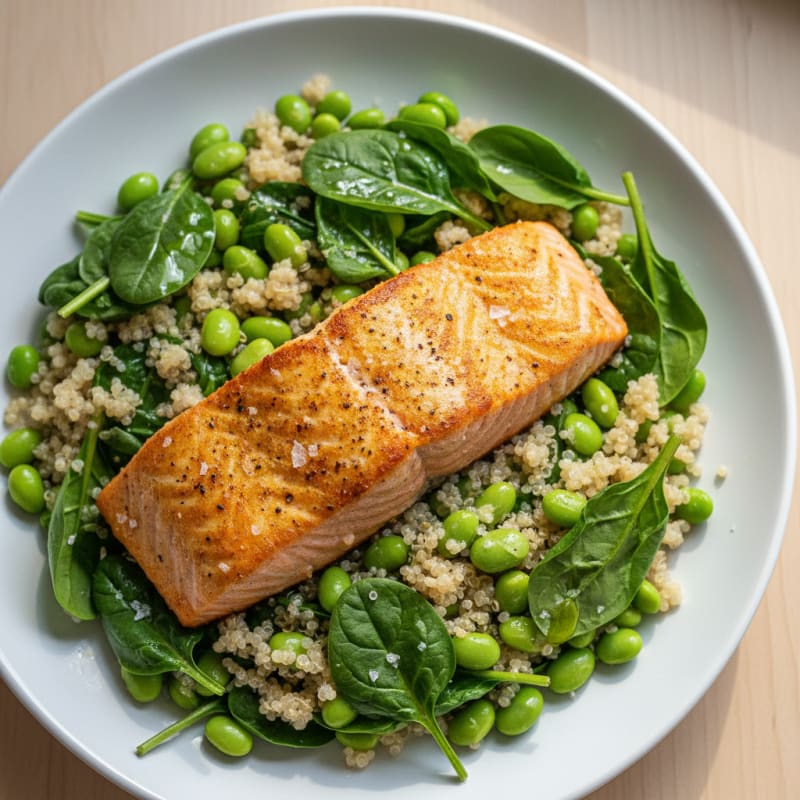 Golden Pan-Seared Salmon Power Bowl