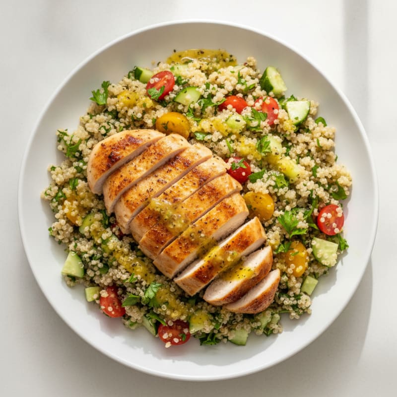Lemon Herb Chicken and Quinoa Salad
