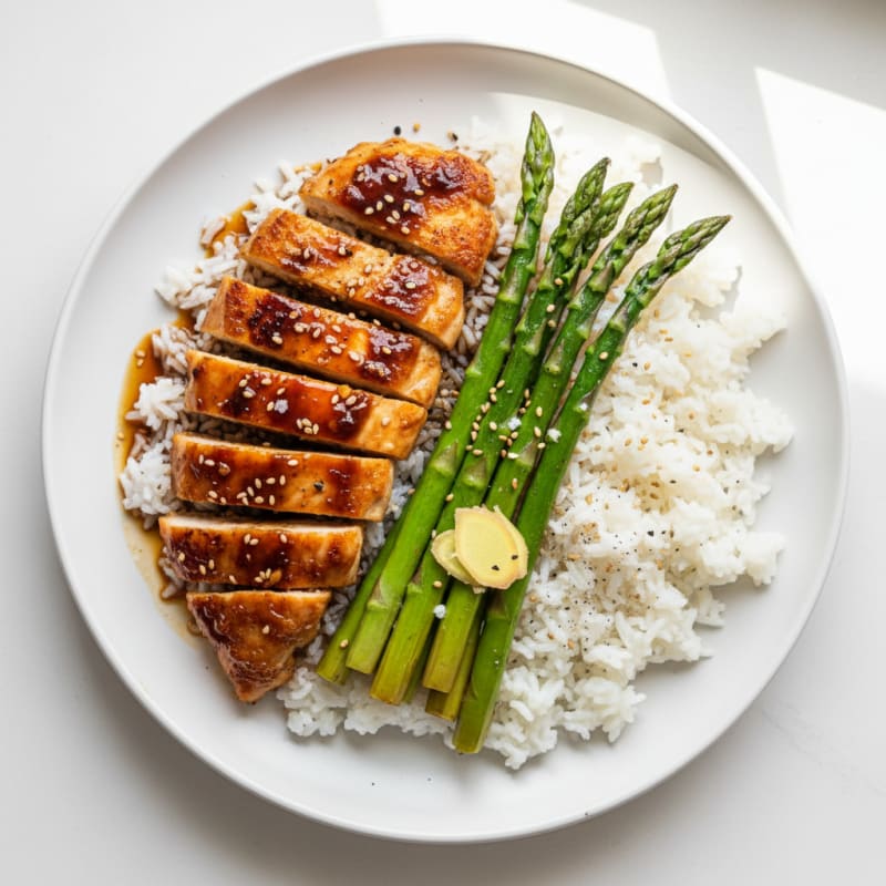 Crispy Teriyaki Chicken and Asparagus