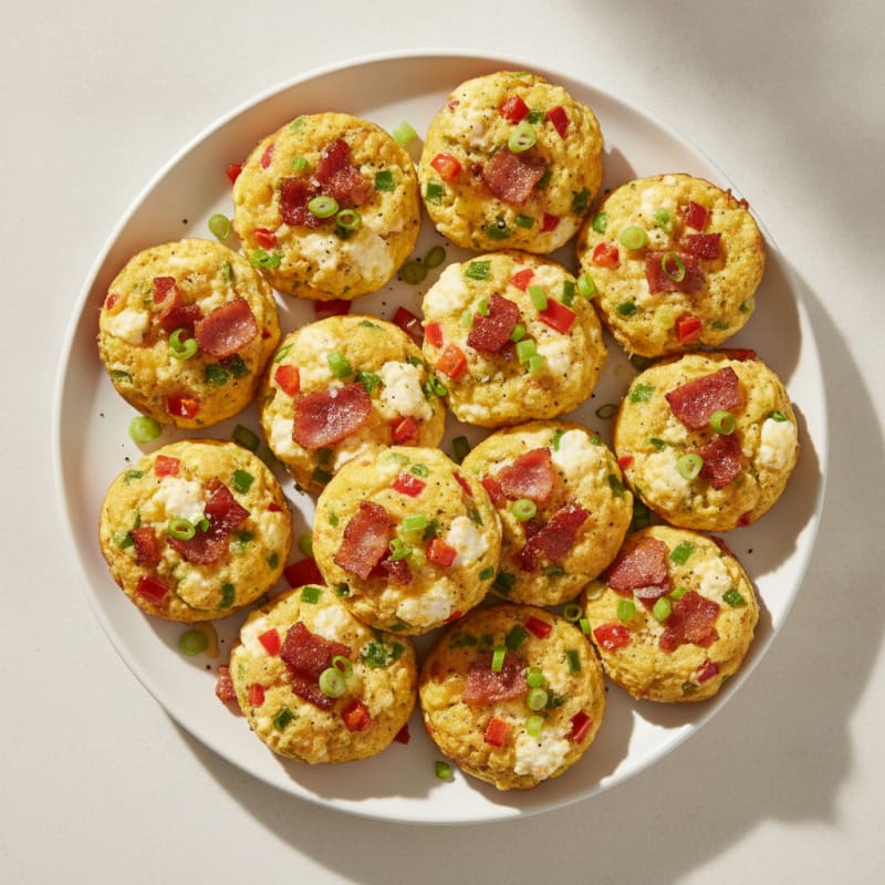 Turkey Bacon and Pepper Egg Bites