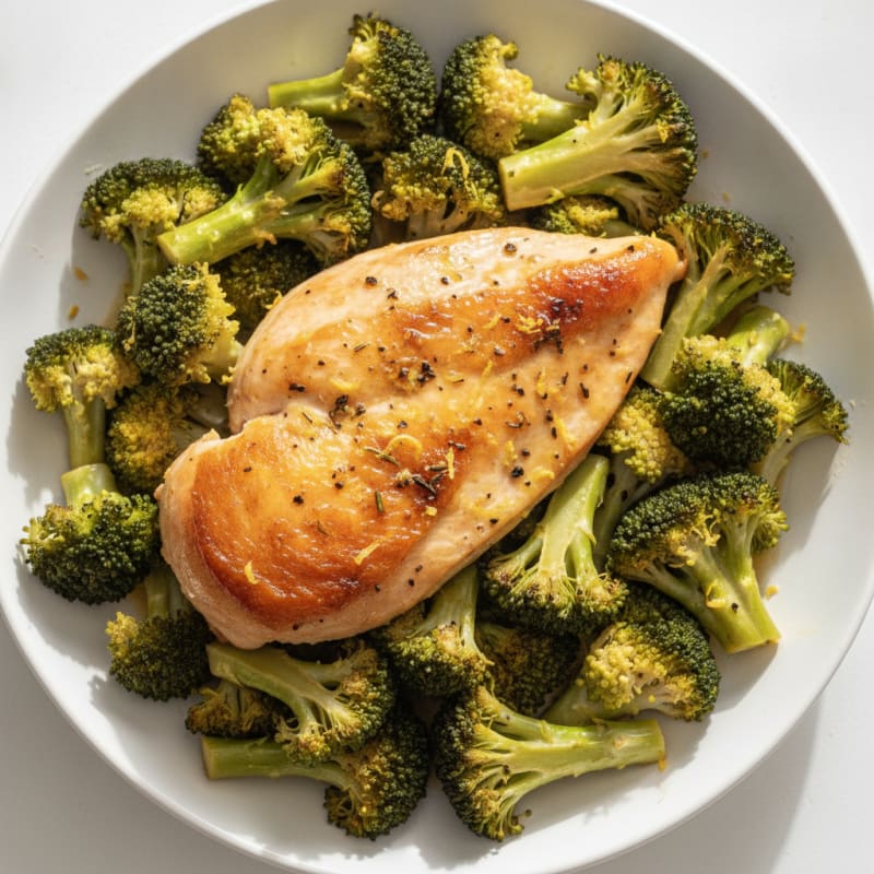 Lemon-Herb Roasted Chicken and Broccoli