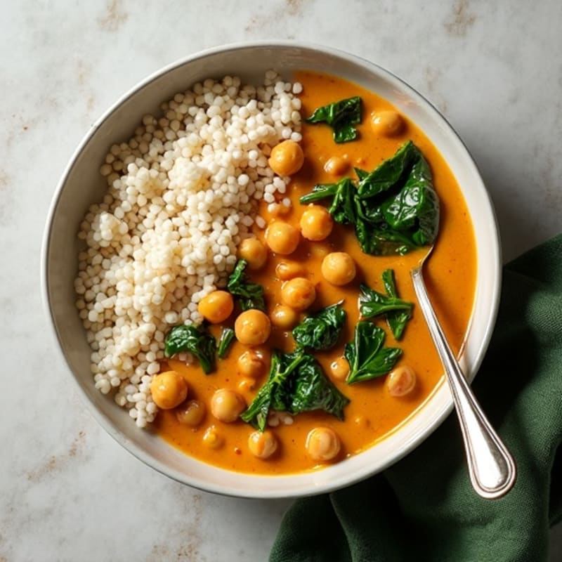 Creamy Chickpea and Spinach Curry