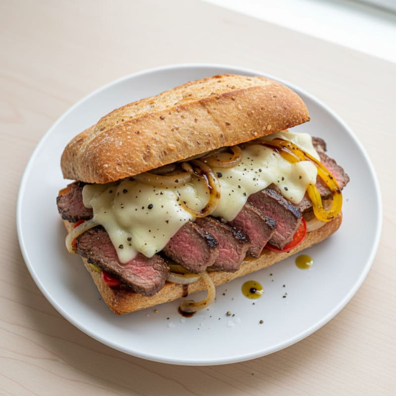 Savory Steak and Provolone Sandwich