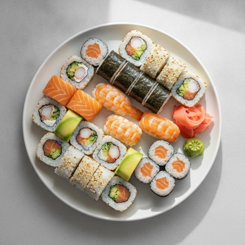 Assorted Fresh Sushi Rolls