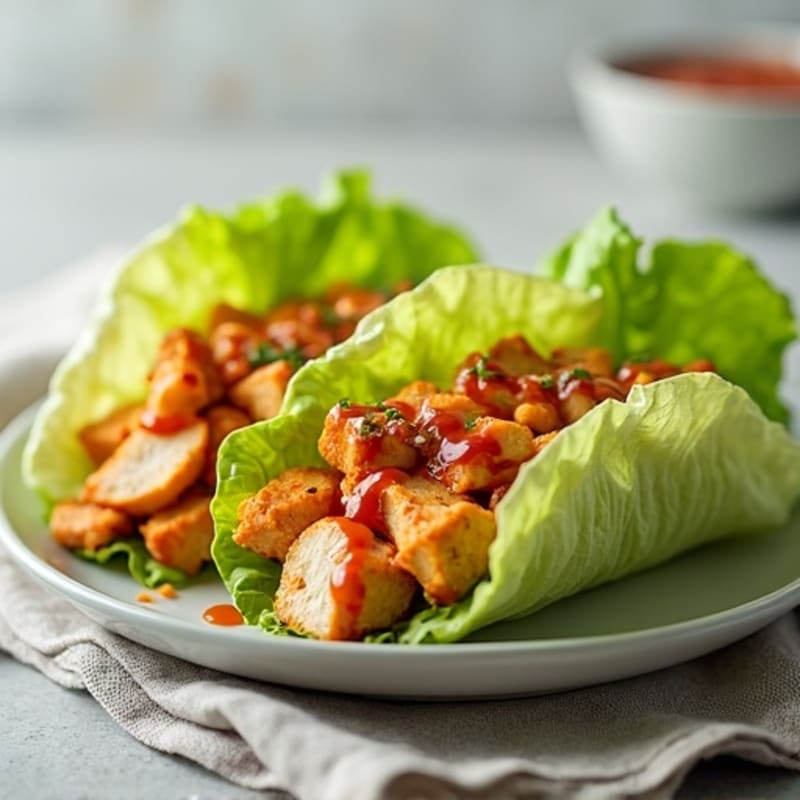Spicy Buffalo Chicken Ranch Lettuce Wrap