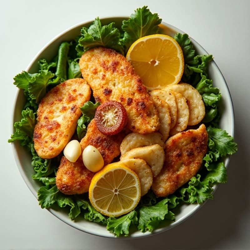 Crispy Plantain and Garlic Chicken Bowl