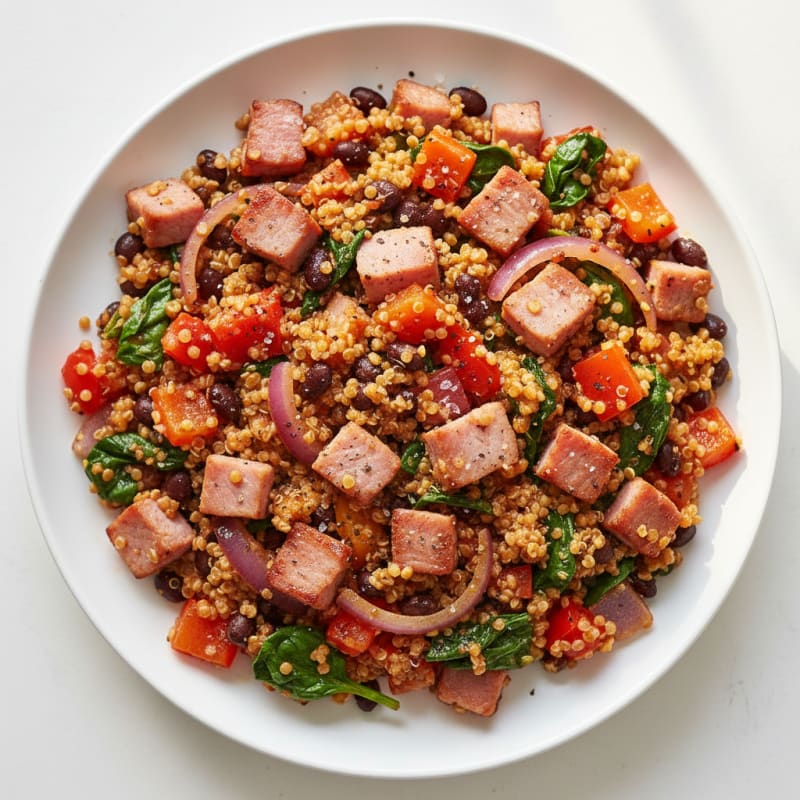 Smoky Ham and Quinoa Skillet