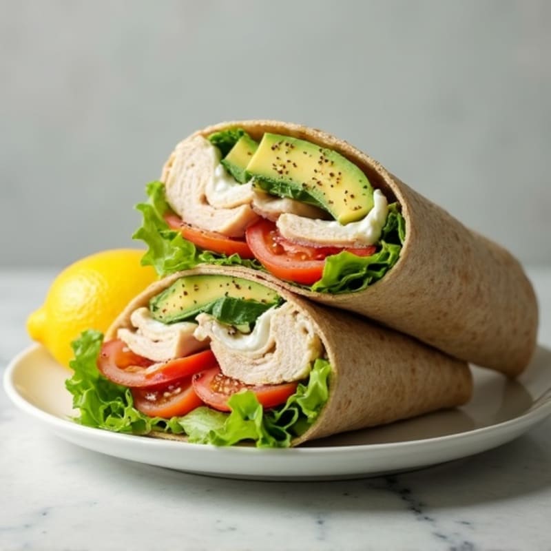 Creamy Avocado Turkey Wrap