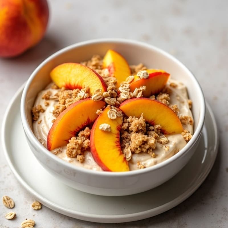 Protein-Packed Fresh Peach Oat Crumble