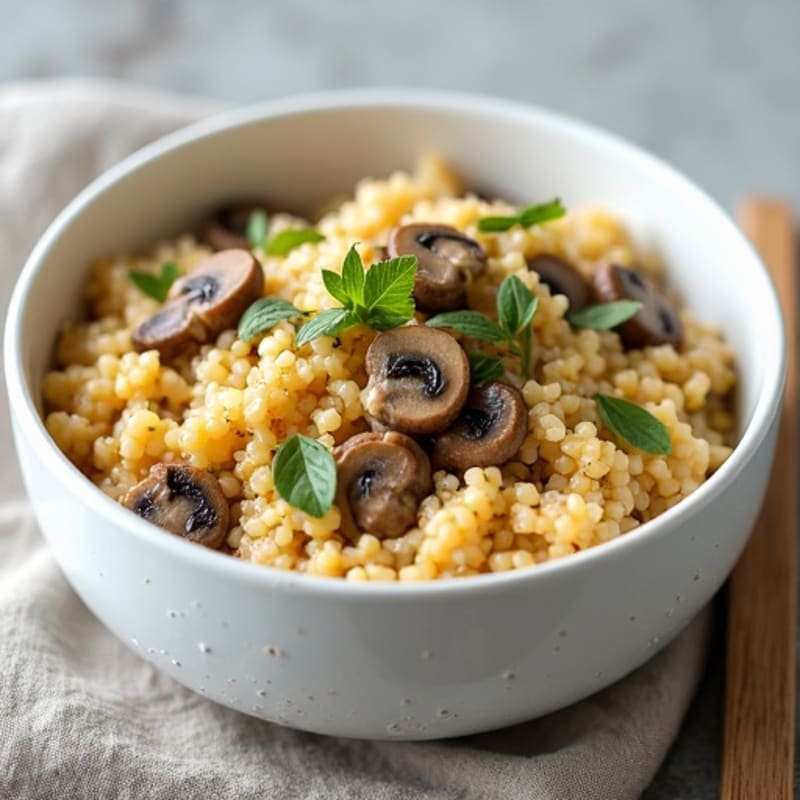 Healthy Creamy Mushroom Risotto