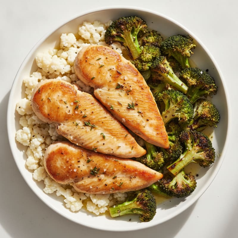 Lemon-Herb Chicken with Roasted Broccoli