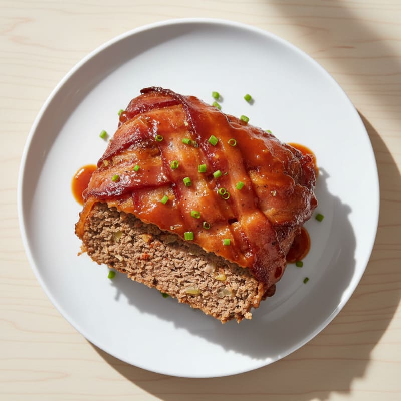 BBQ Bacon-Wrapped Meatloaf with Glaze