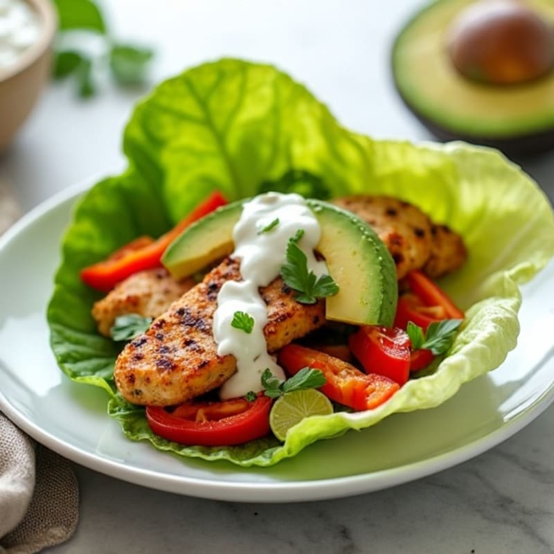 Zesty Grilled Chicken and Crunchy Lettuce Wraps