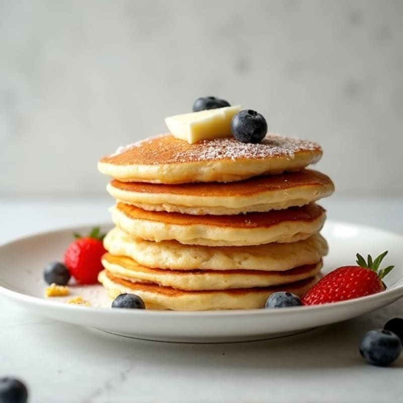 Fluffy Egg White Oatmeal Protein Pancakes