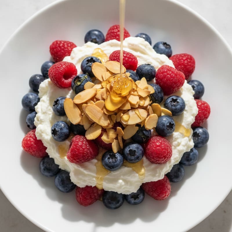 Greek Yogurt Protein Parfait with Mixed Berries