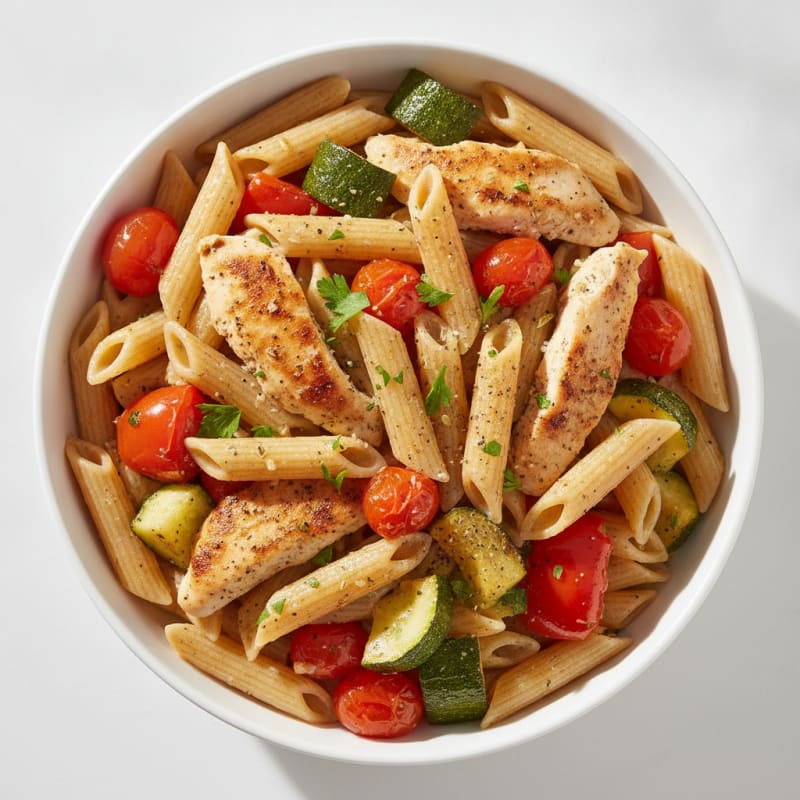 Mediterranean Pasta with Roasted Vegetables