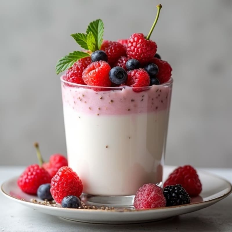 Creamy Greek Yogurt Protein Mousse with Fresh Berries