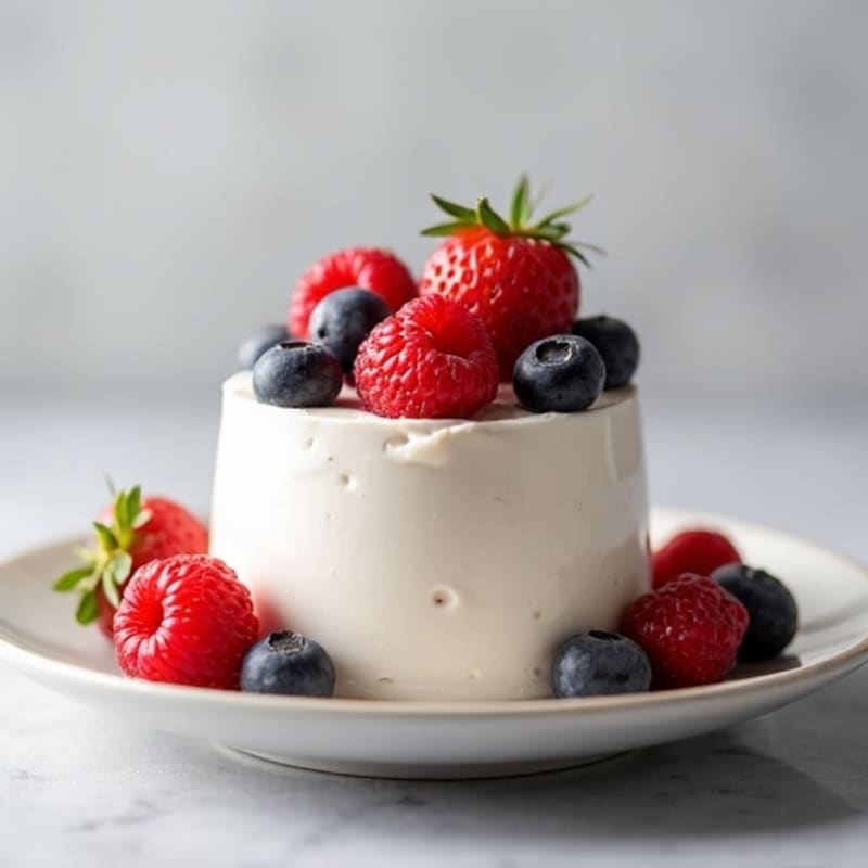 Silky Greek Yogurt Protein Mousse with Mixed Berries