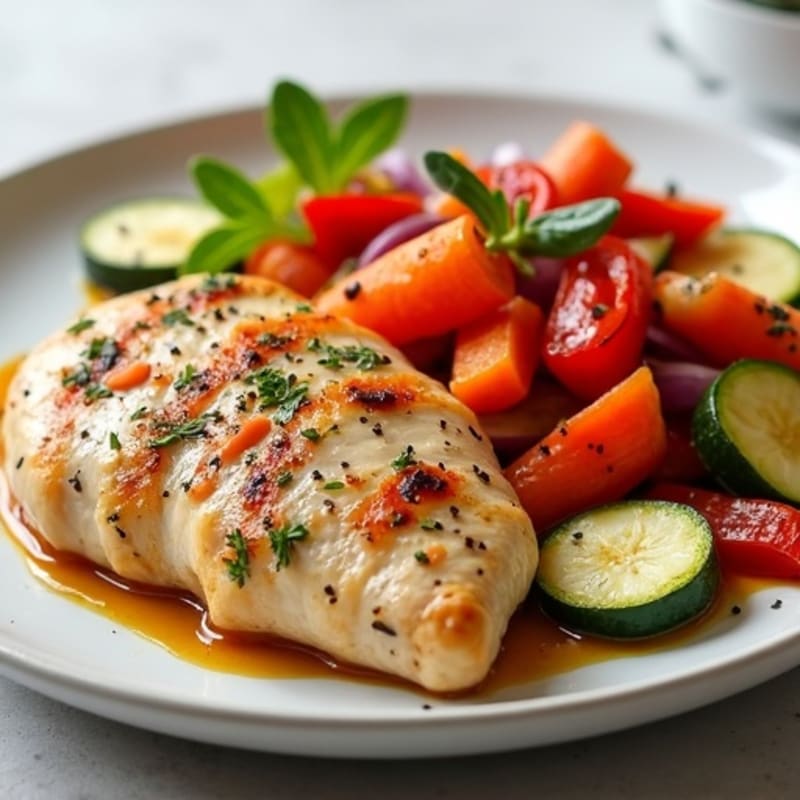 Basic Sheet Pan Chicken and Roasted Vegetables