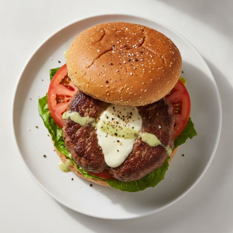 Mozzarella Stick Stuffed Burger