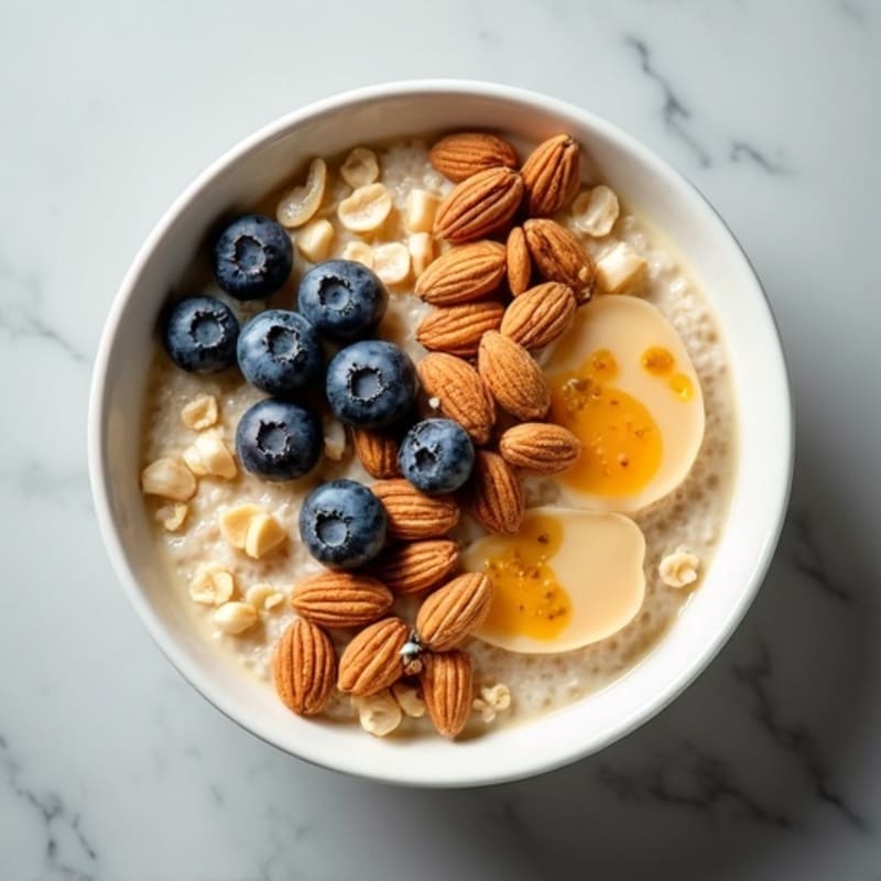 Protein-Packed Vanilla Almond Oatmeal Bowl