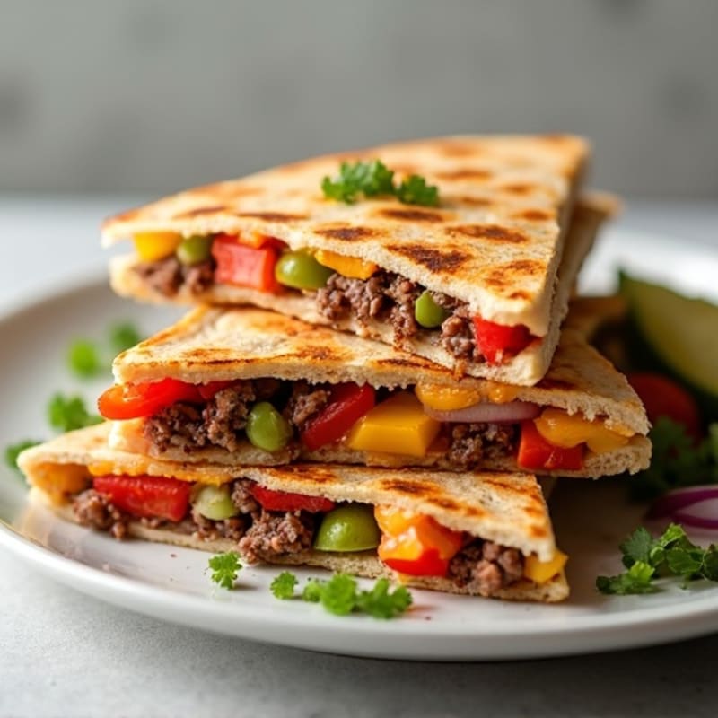 Lean Steak and Crispy Veggie Whole Wheat Quesadillas