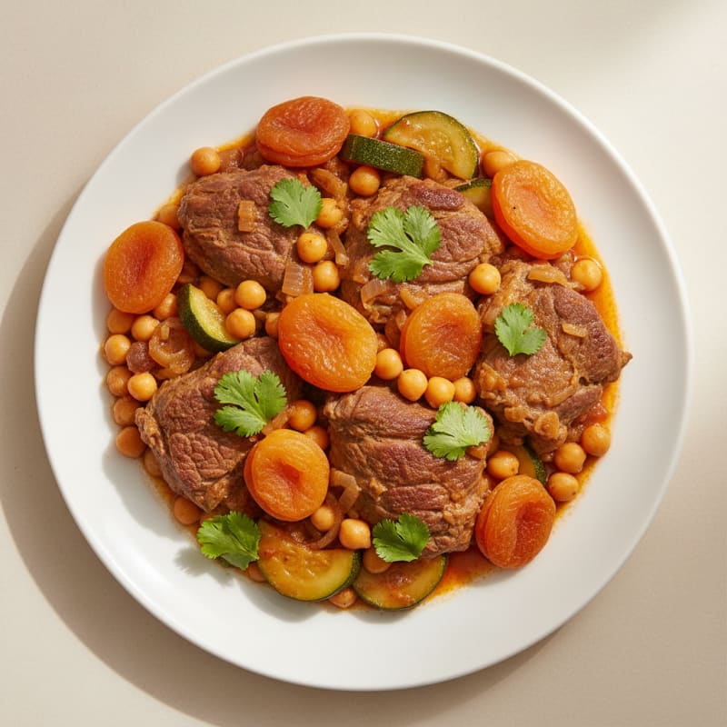 Tender Spiced Lamb Tagine with Apricots