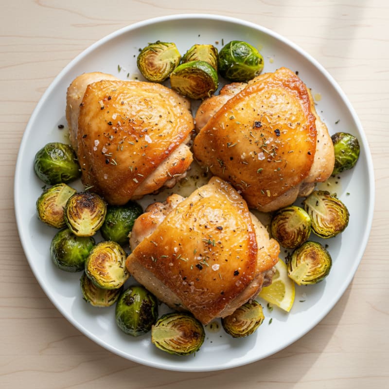 Crispy Roasted Chicken Thighs with Herbs