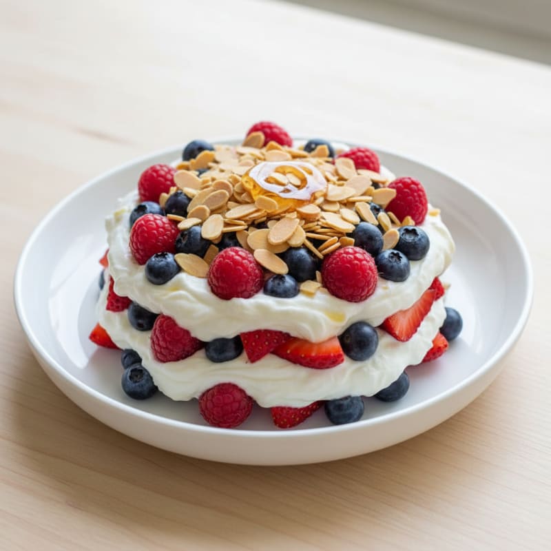 Greek Yogurt Protein Parfait with Mixed Berries