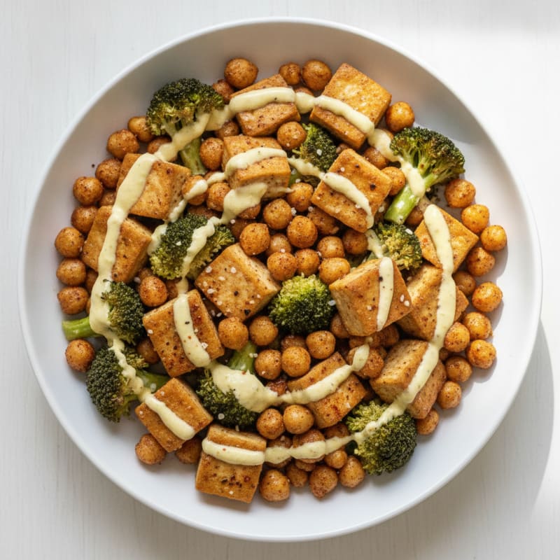 Roasted Vegetable and Chickpea Bowl