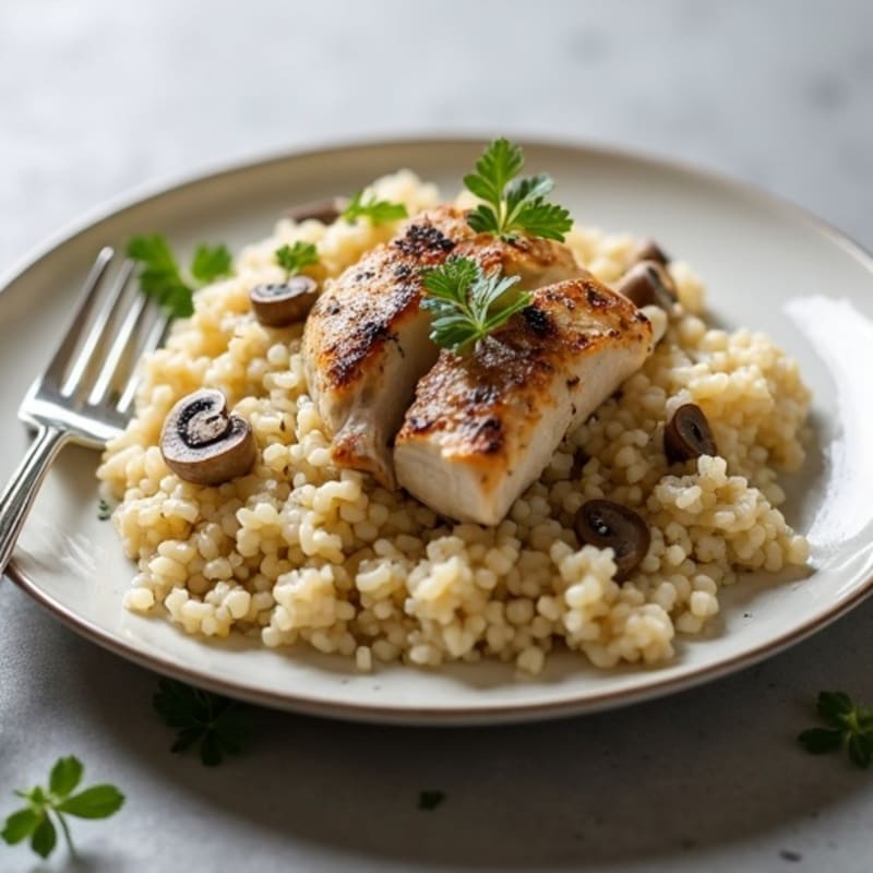 Healthy Creamy Mushroom Risotto