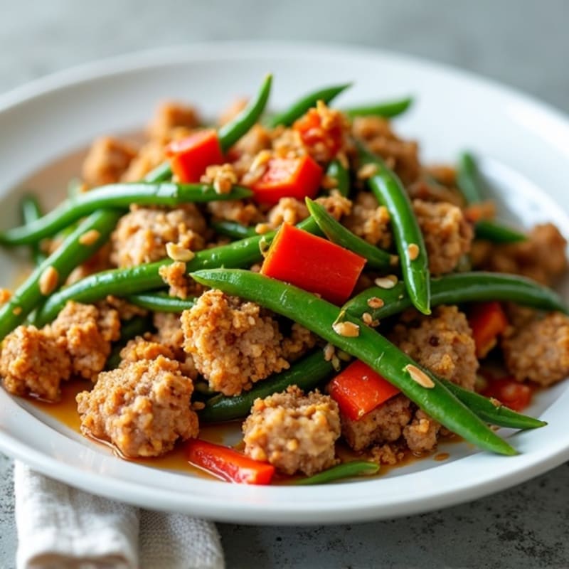 Crispy Ground Turkey and Green Bean Stir-Fry