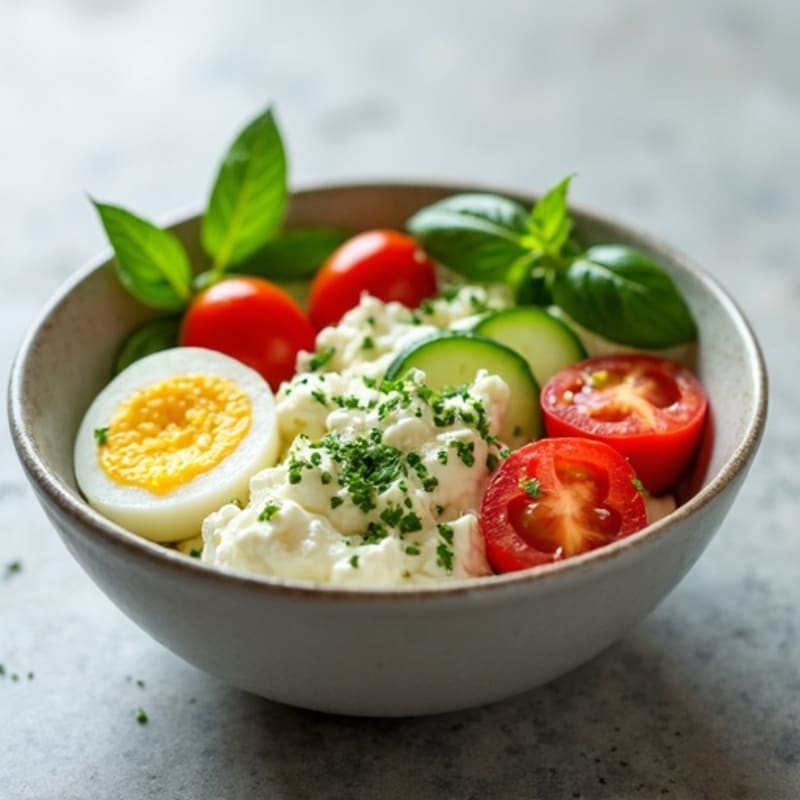 Protein-Packed Savory Cottage Cheese Bowl with Fresh Herbs