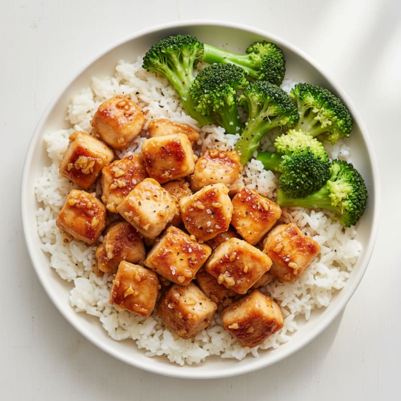 Crispy Honey-Garlic Chicken Bowls