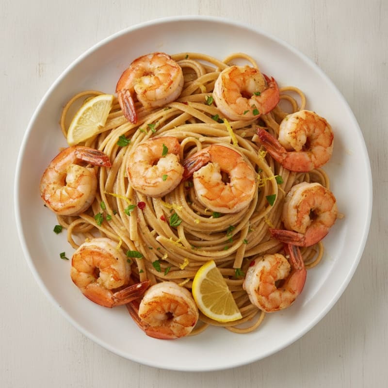 Garlic Butter Shrimp Scampi with Linguine