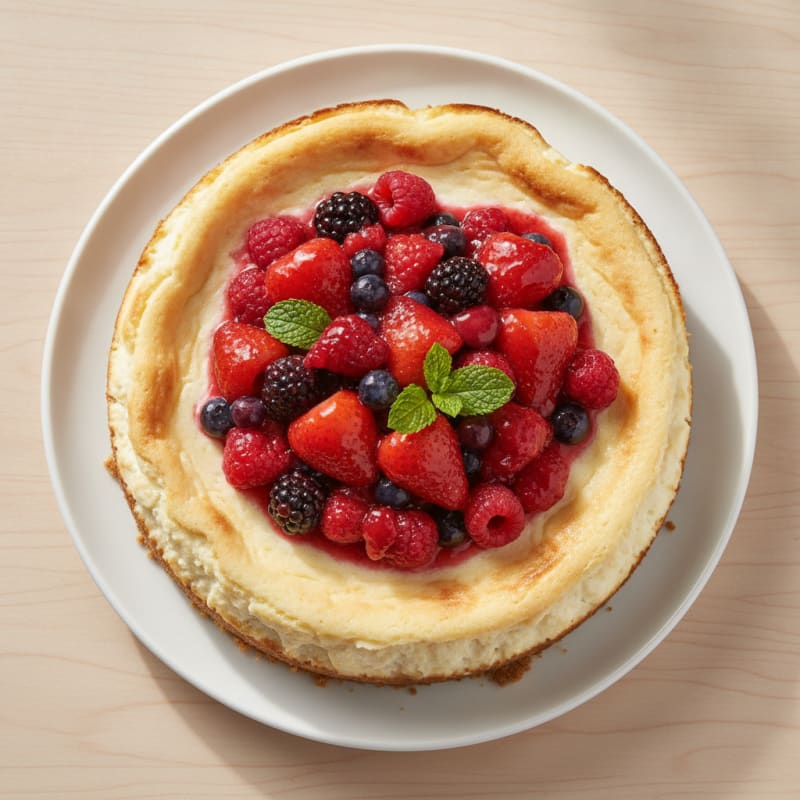 Creamy Protein Cheesecake with Mixed Berries