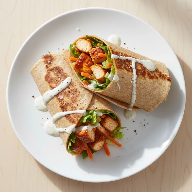 Crispy Buffalo Ranch Chicken Wraps