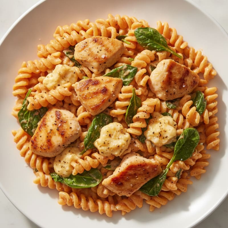 Creamy Rosa Cavatappi with Garlic-Herb Cheese