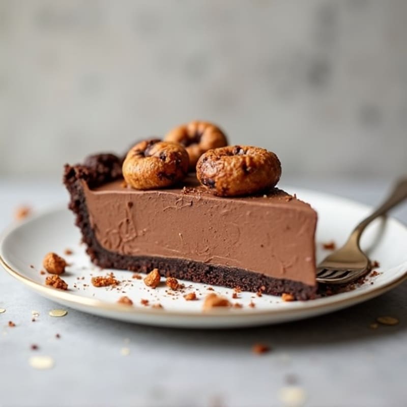 No-Bake Silky Chocolate Peanut Butter Protein Pie