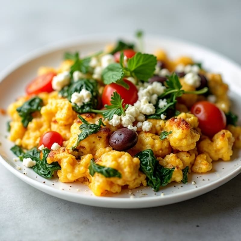Fluffy Veggie-Loaded Egg Scramble with Fresh Herbs