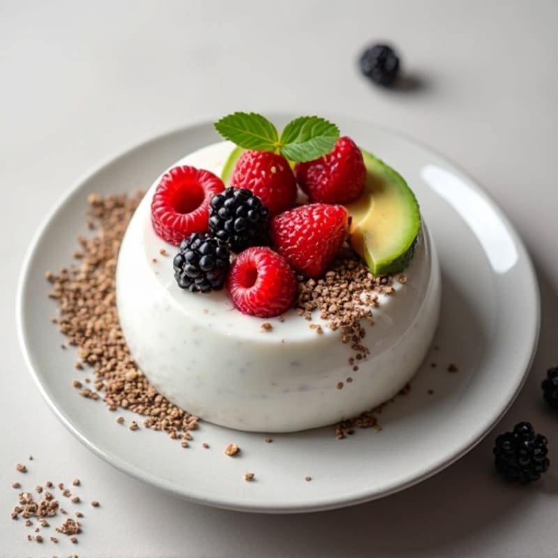Silky Greek Yogurt Protein Pudding with Berries