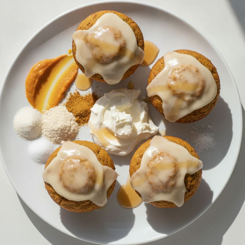 Pumpkin Spice Muffins with Cream Cheese Frosting