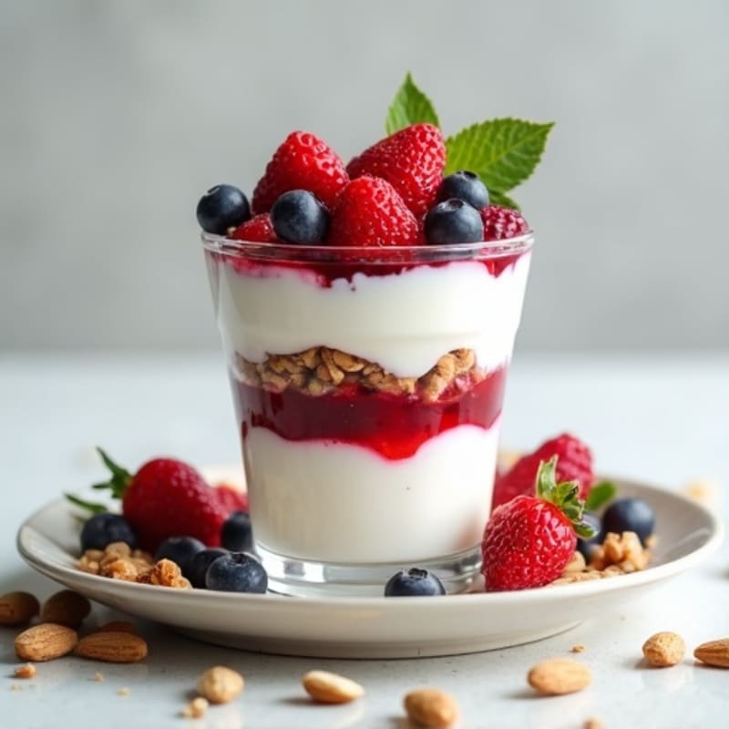 Creamy Greek Yogurt Protein Parfait with Mixed Berries