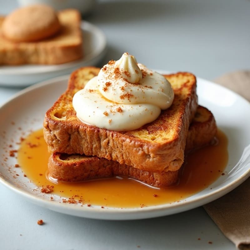 Protein-Packed French Toast with Cottage Cheese Cream
