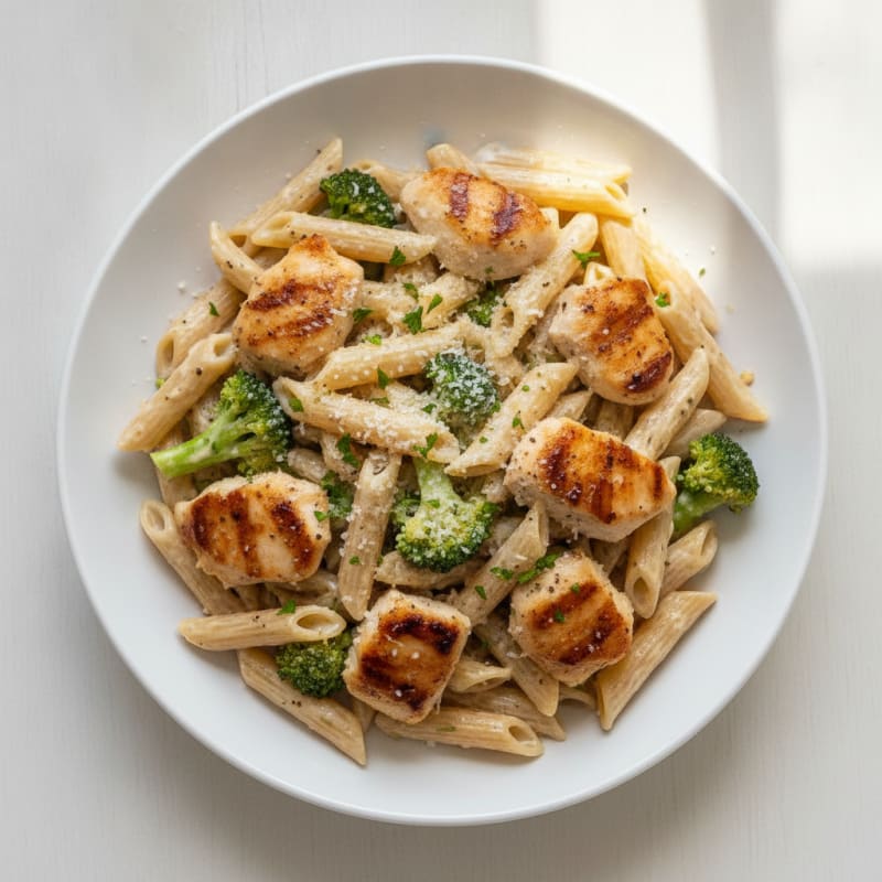 Garlic Parmesan Chicken Alfredo Pasta